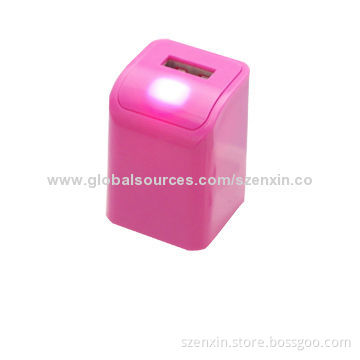 LED indicator Mini single USB mobile charger with CE/FCC